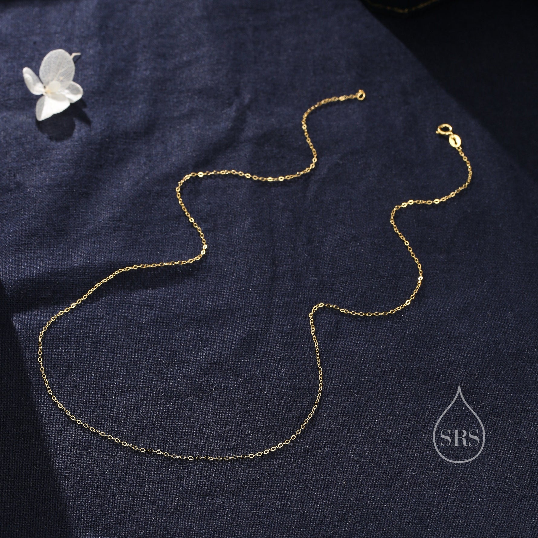 Minimalist Skinny Chain Choker Necklace in Sterling Silver, Available in Three Lengths, Silver or Gold, Skinny and Delicate Collar Necklace