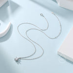 Sterling Silver Clear CZ Star Pendant Necklace, Silver or Gold, Star Shape CZ Necklace