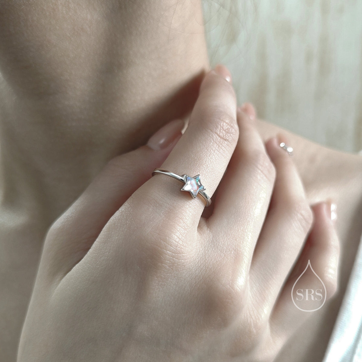 Moonstone Star Gemstone Ring