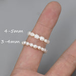 Baroque Pearl Elastic Ring, Genuine Fresh Water Pearls, Natural Pearl Ring, Keshi Pearl Ring, Infinity Ring
