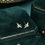 Tiny Banana Stud Earrings in Sterling Silver with Partial Gold Plate, Cute and Quirky Food Jewellery, Fruit Earrings, Banana Earrings