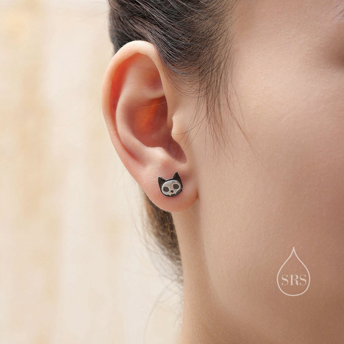 Schrodinger's Cat Mismatched Stud Earrings