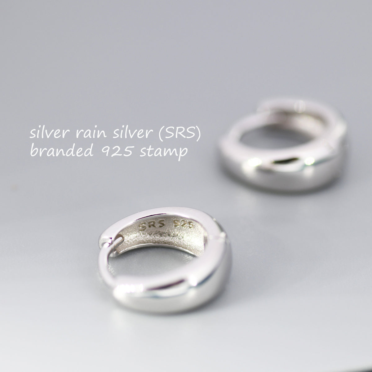 Mini Chunky Hoop Earrings in Sterling Silver, Chubby Hoop Earrings, Chunky Hoop Earrings, Silver or Gold