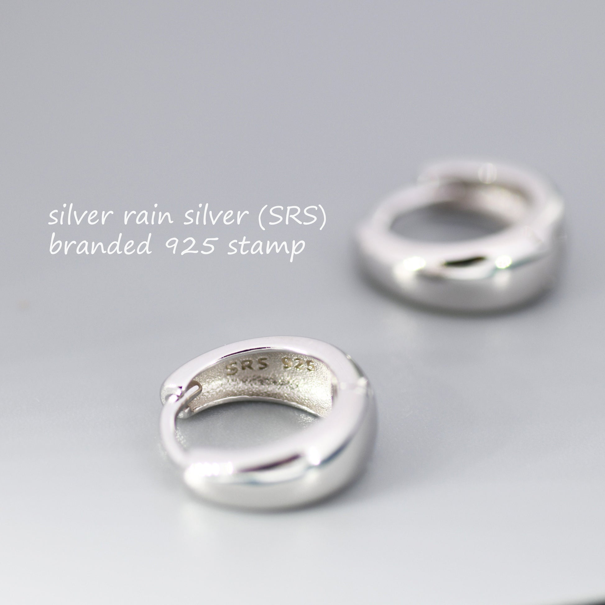 Mini Chunky Hoop Earrings in Sterling Silver, Chubby Hoop Earrings, Chunky Hoop Earrings, Silver or Gold