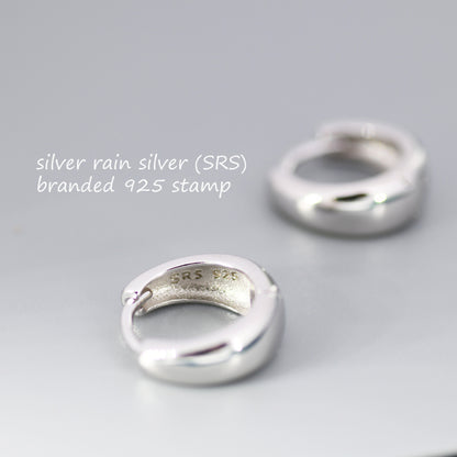 Mini Chunky Hoop Earrings in Sterling Silver, Chubby Hoop Earrings, Chunky Hoop Earrings, Silver or Gold