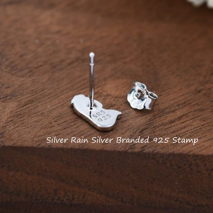 Alice Stud Earrings in Sterling Silver, Silver or Gold or Rose Gold, Alice Stud Earrings, Cute and Quirky Fairy Tale Jewellery