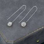 Sterling Silver Yarn ball Tumbleweed Wire Ball Threaders Earrings - Hand Woven from Sterling Silver Wire, Minimalist Ear Threaders
