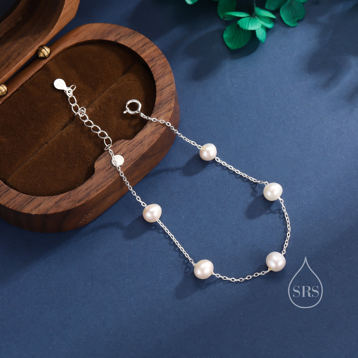 Freshwater Keshi Pearls Station Bracelet