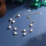 Freshwater Keshi Pearls Station Bracelet
