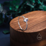 Moonstone Oval Ring in Sterling Silver, US 5 - 8, Delicate Opal Stone Ring, Lab Moonstone Ring, Lab Moonstone Ring