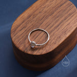 Moonstone Oval Ring in Sterling Silver, US 5 - 8, Delicate Opal Stone Ring, Lab Moonstone Ring, Lab Moonstone Ring
