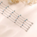 Delicate White Opal Charm Bracelet in Sterling Silver, Silver or Gold, Silver Opal Bracelet