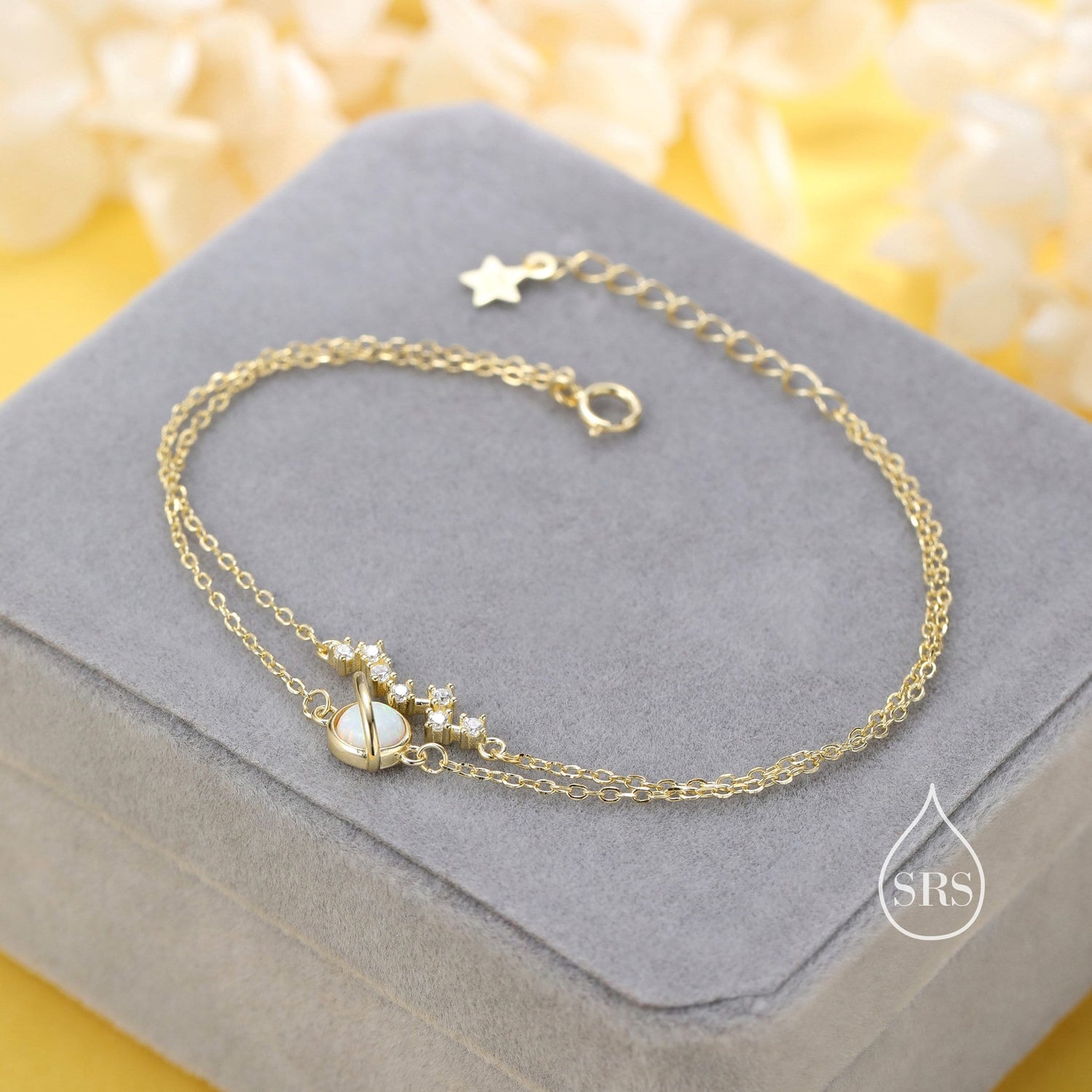 Double Layer Saturn & Constellation Charm Bracelet