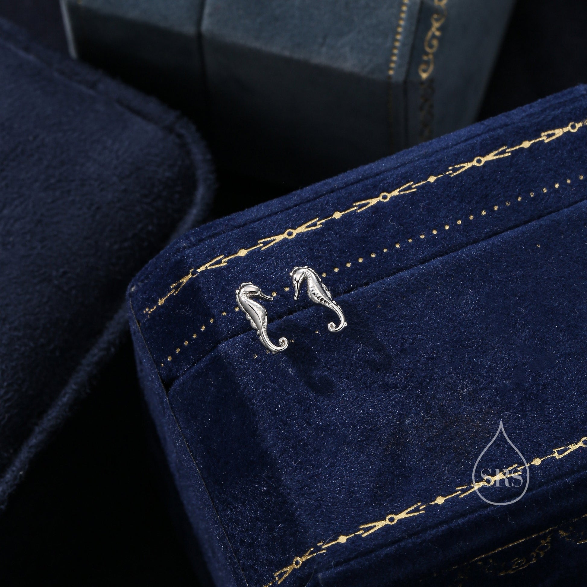 Little Seahorse Fish Stud Earrings in Sterling Silver, Cute Fun Quirky Animal Jewellery, Gift for Her, Animal Lover, Nature Inspired