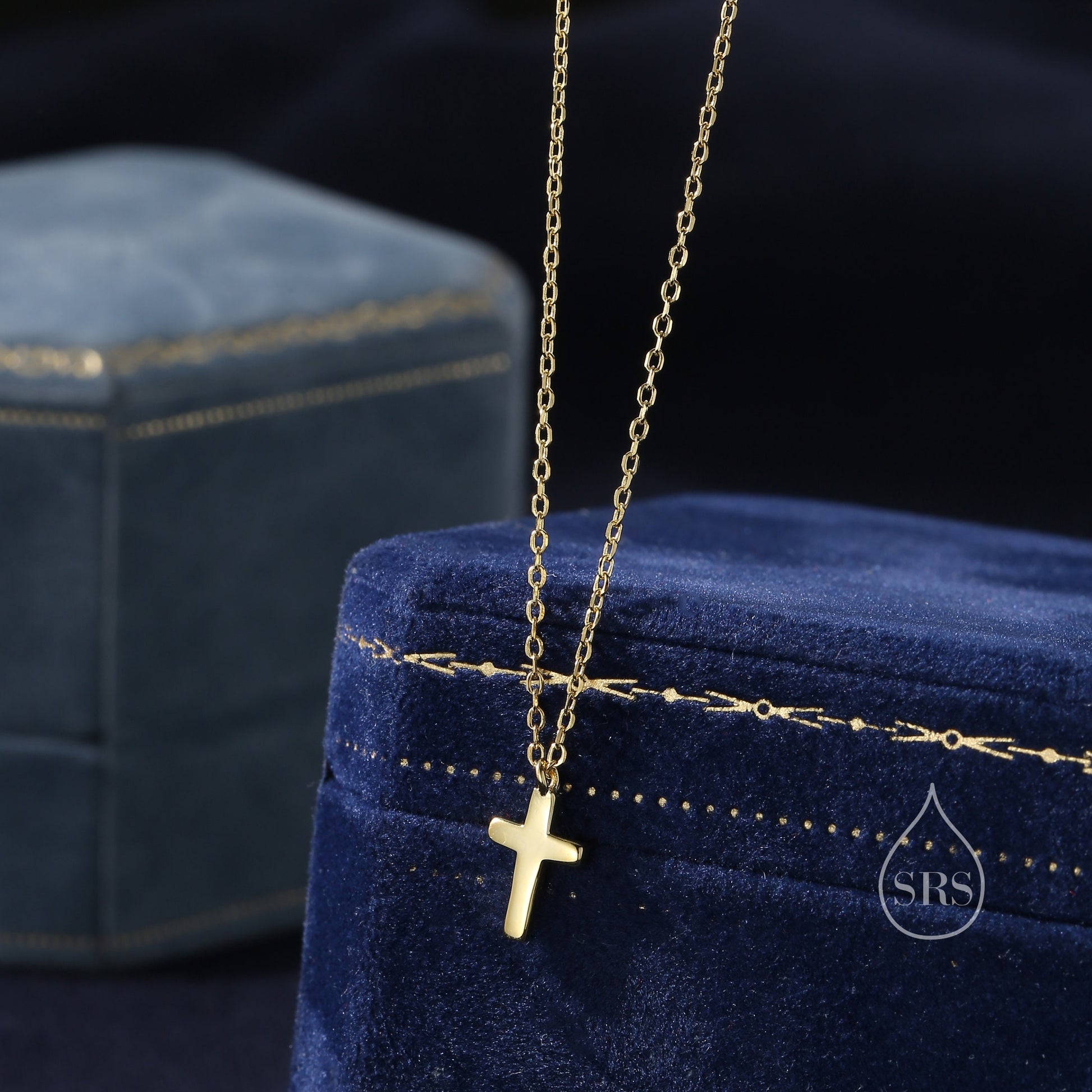 Dainty Cross Pendant Necklace in Sterling Silver, Cross Necklace, Silver or Gold, Sterling Silver Cross Necklace