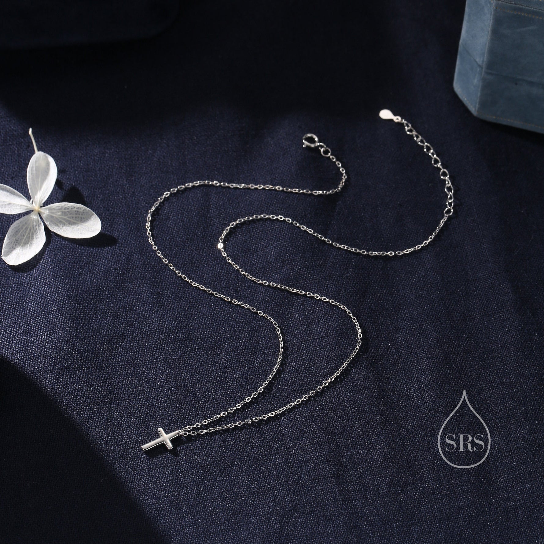 Dainty Cross Pendant Necklace in Sterling Silver, Cross Necklace, Silver or Gold, Sterling Silver Cross Necklace