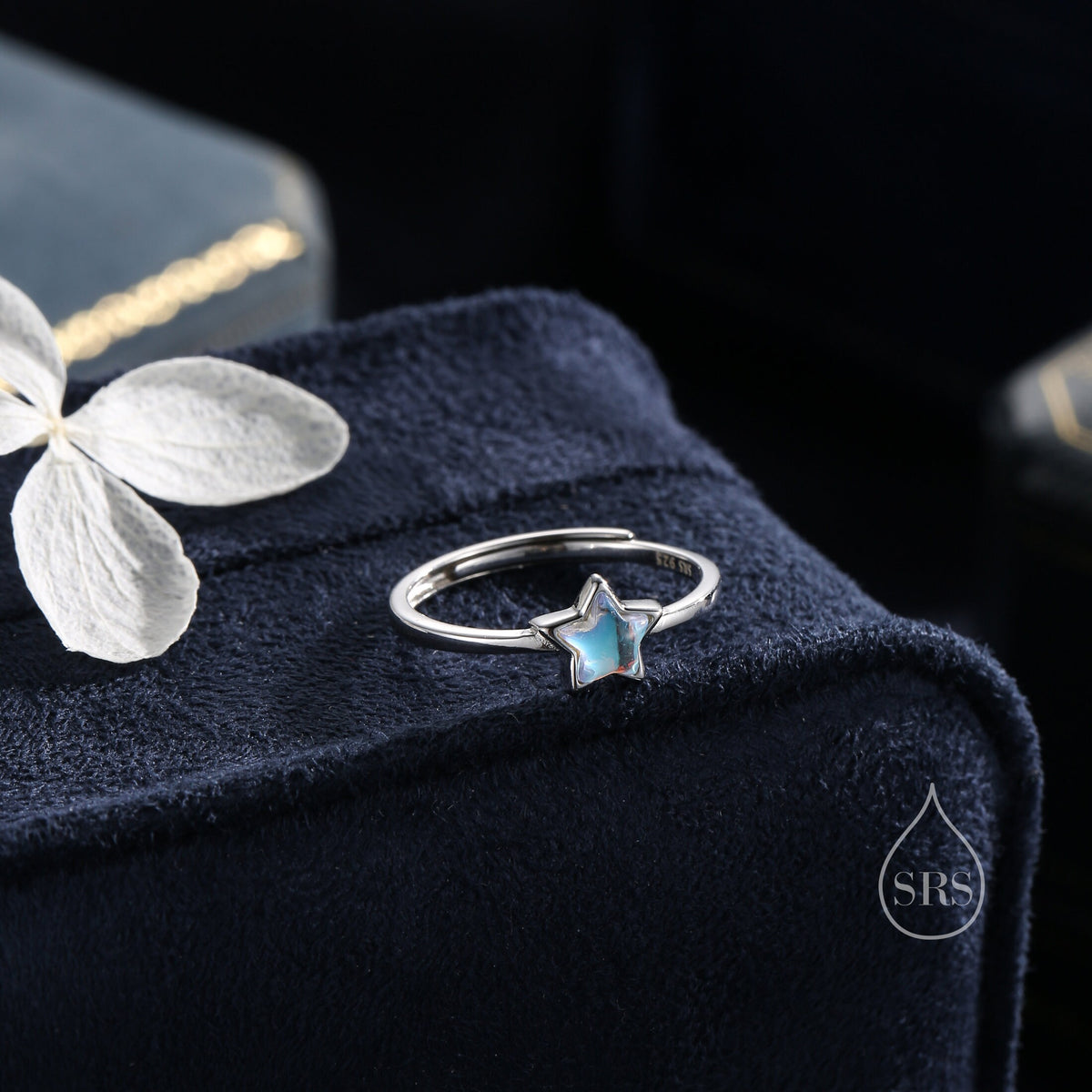 Moonstone Star Gemstone Ring