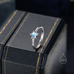 Moonstone Star Gemstone Ring