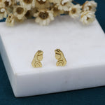 Alice Stud Earrings in Sterling Silver, Silver or Gold or Rose Gold, Alice Stud Earrings, Cute and Quirky Fairy Tale Jewellery
