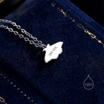 Tiny Moth Pendant Necklace in Sterling Silver, Cute Moth Necklace, Silver Butterfly Necklace, Animal Jewellery by Silver Rain Silver