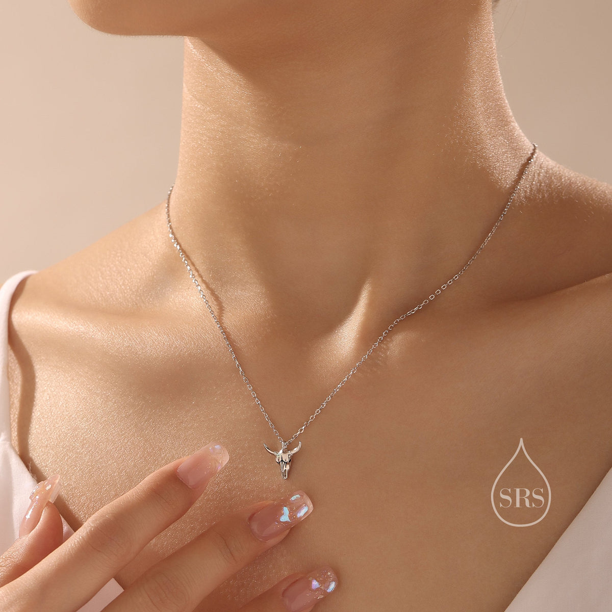 Bull Skull Pendant Necklace