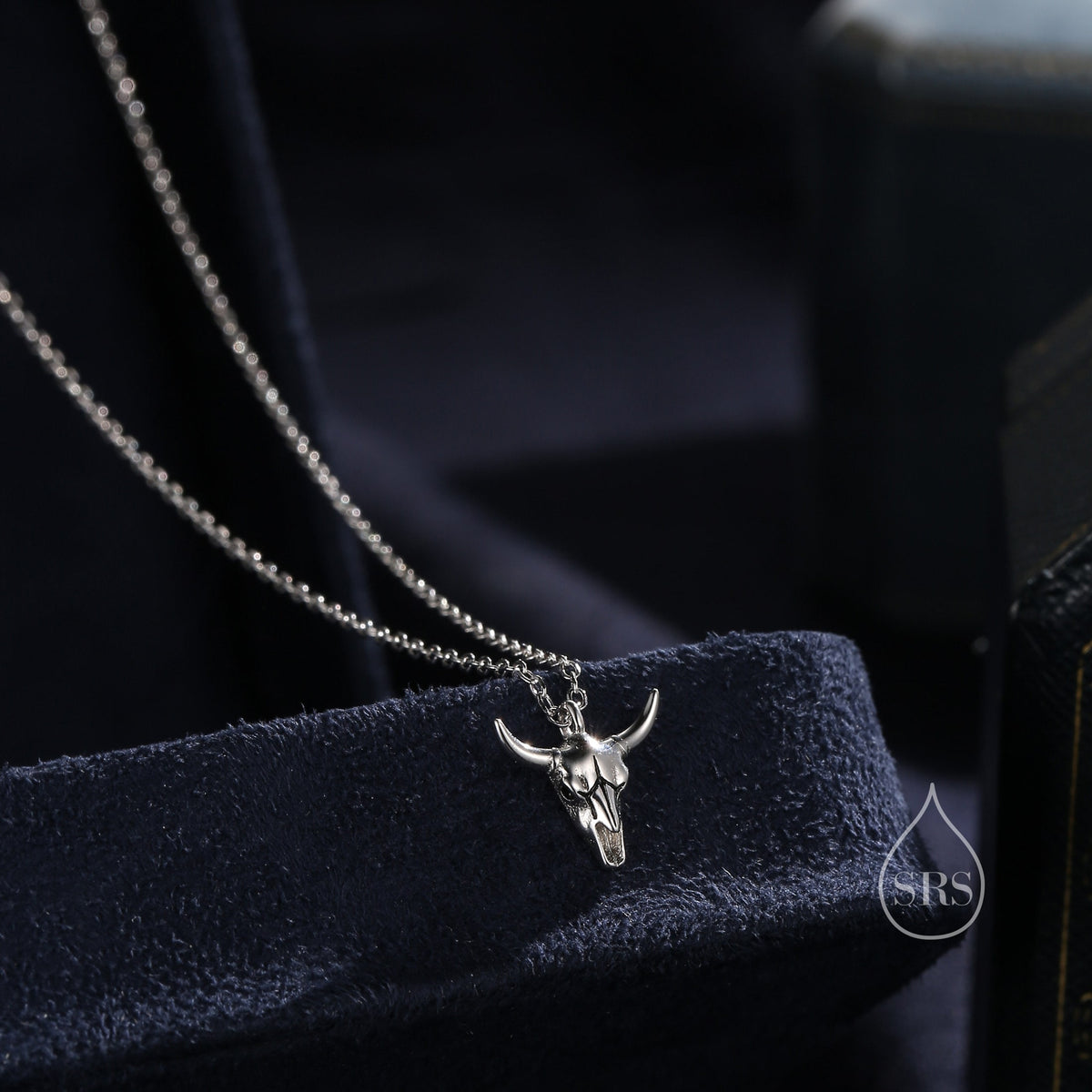 Bull Skull Pendant Necklace