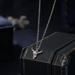 Bull Skull Pendant Necklace