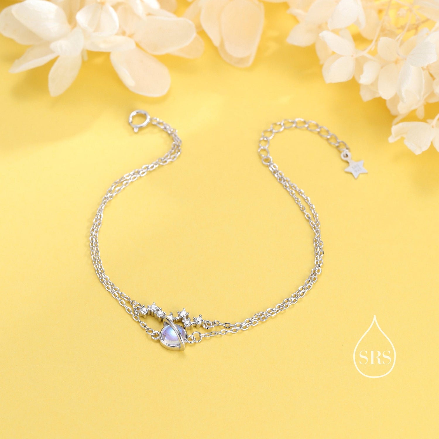 Double Layer Saturn & Constellation Charm Bracelet