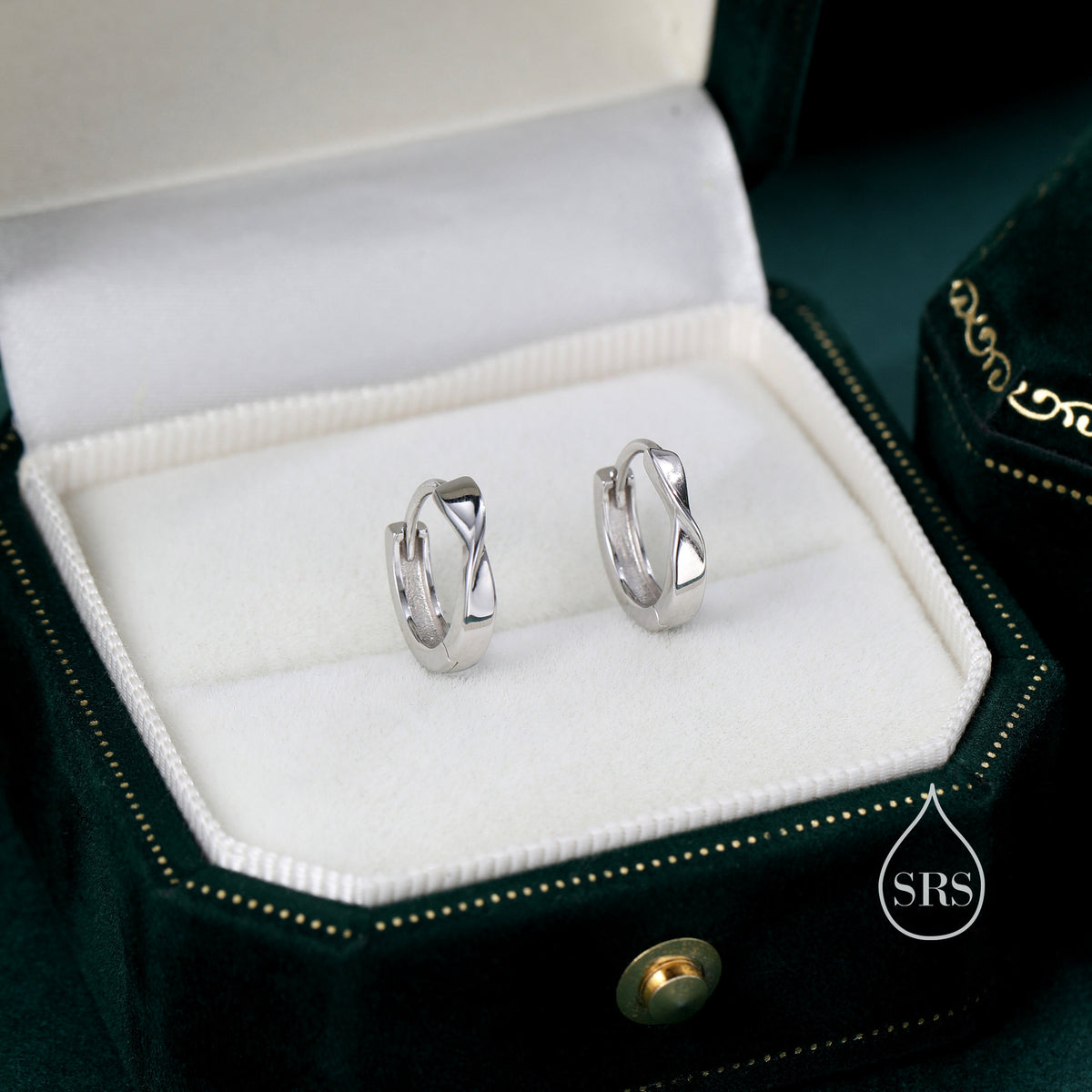 Mobius Strip Huggie Hoop Earrings