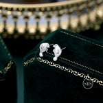 Manatee Stud Earrings in Sterling Silver, Nature Inspired Animal Earrings