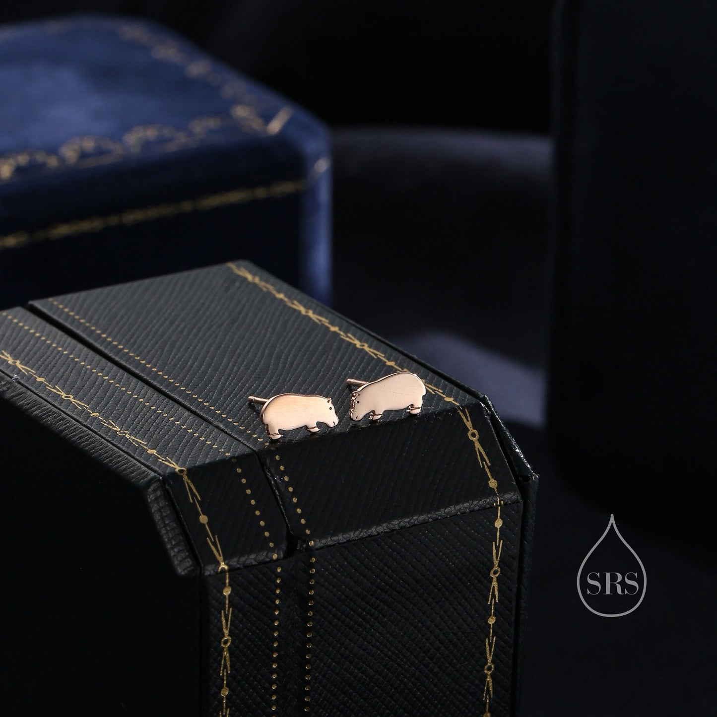 Hippo Stud Earrings in Sterling Silver, Cute Baby Hippo Earrings, Nature Inspired Animal Earrings