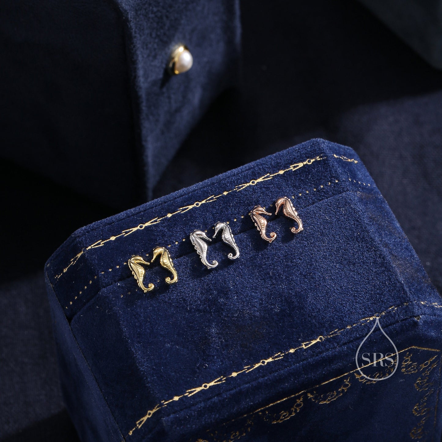 Little Seahorse Fish Stud Earrings in Sterling Silver, Cute Fun Quirky Animal Jewellery, Gift for Her, Animal Lover, Nature Inspired