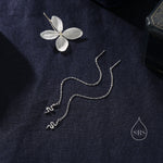 Snake Threader Earrings in Sterling Silver, Silver or Gold, Snake Long Ear Threaders, Single or Double Piercing Threaders, Long Threaders