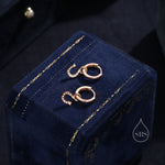 Horseshoe Huggie Hoop in Sterling Silver, Silver or Gold or Rose Gold, Horseshoe Earrings, Lucky Horseshoe Earrings,