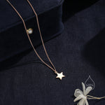 Minimalist Star Pendant Necklace in Sterling Silver, Silver or Gold or Rose Gold, Small Star Necklace