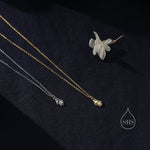 Minimalist Hand Pendant Necklace in Sterling Silver, Silver or Gold, Small Hand Necklace, Tiny Hand Pendant