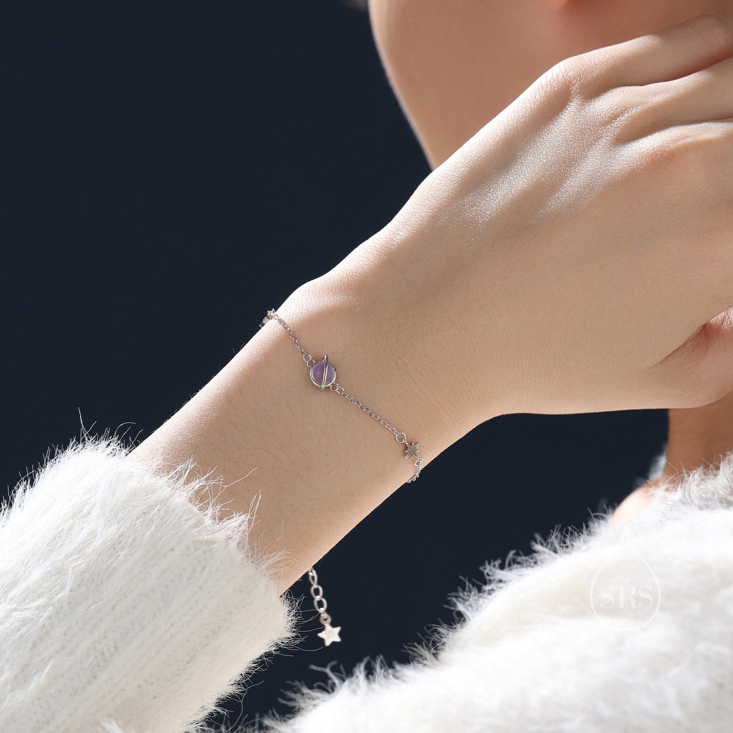 Saturn & Star Station Charm Bracelet