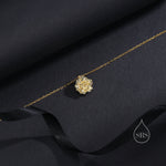 Small Rose Flower Pendant Necklace in Sterling Silver, Silver or Gold or Rose Gold, Rose Flower Necklace