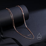 Satellite and Snake Chain Double Layer Necklace