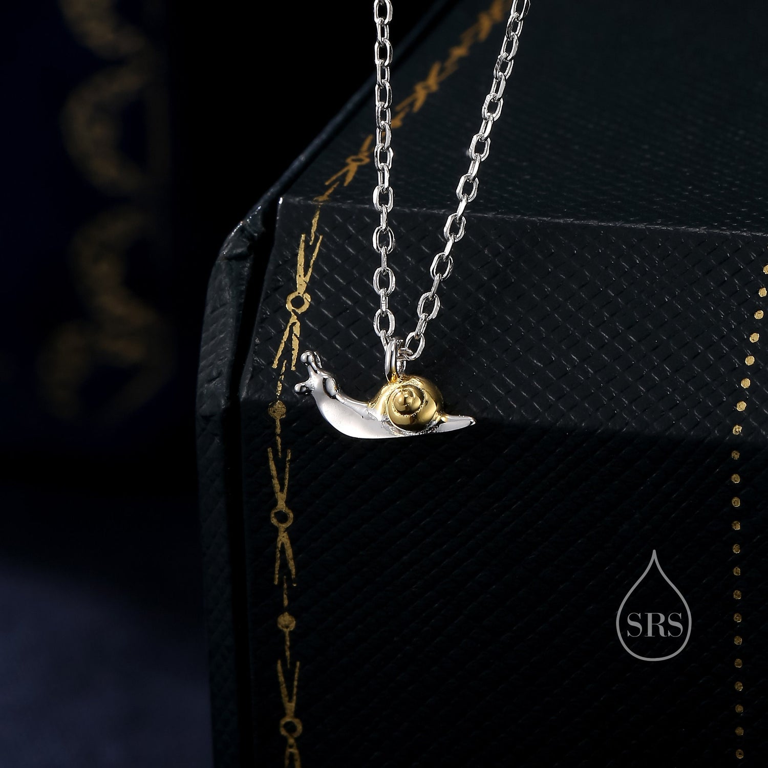 Two-Tone Snail Pendant Necklace