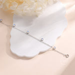 Delicate Moonstone Charm Bracelet in Sterling Silver, Silver or Gold, Silver Moonstone Bracelet