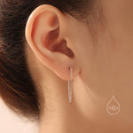 Minimalist Chain Ear Jacket in Sterling Silver, Silver or Gold or Rose Gold, Front and Back Earrings, Two Part Earrings, Chain Earrings