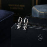Sterling Silver Sea Turtle Huggie Hoops, Silver, Gold or Rose Gold, Detachable Cute Turtle Hoop Earrings, Ocean Creature Earrings