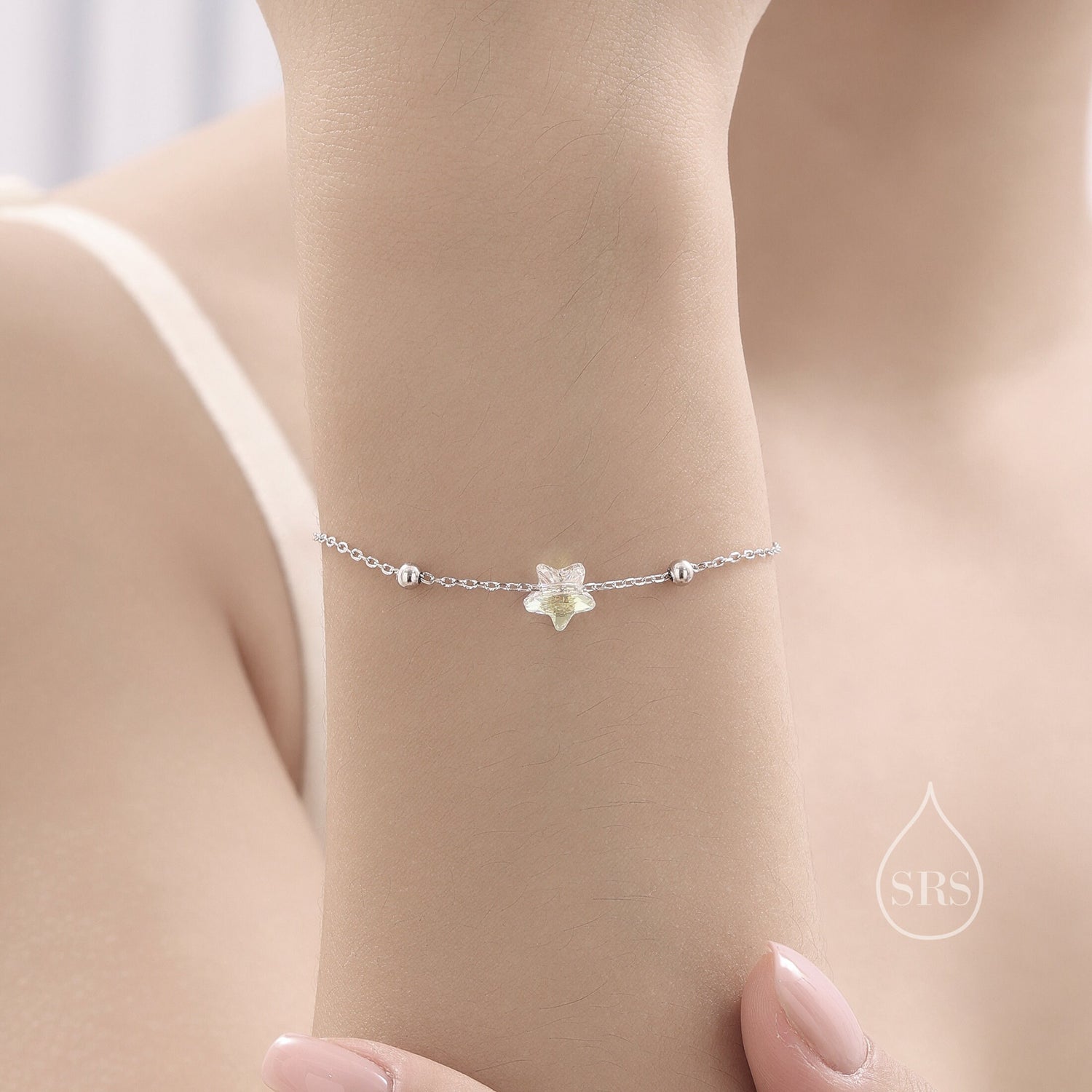 Aurora Crystal Star Charm Bracelet