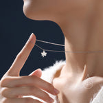 Tiny Maple Leaf Pendant Necklace in Sterling Silver, Maple Necklace, Tiny Maple Necklace