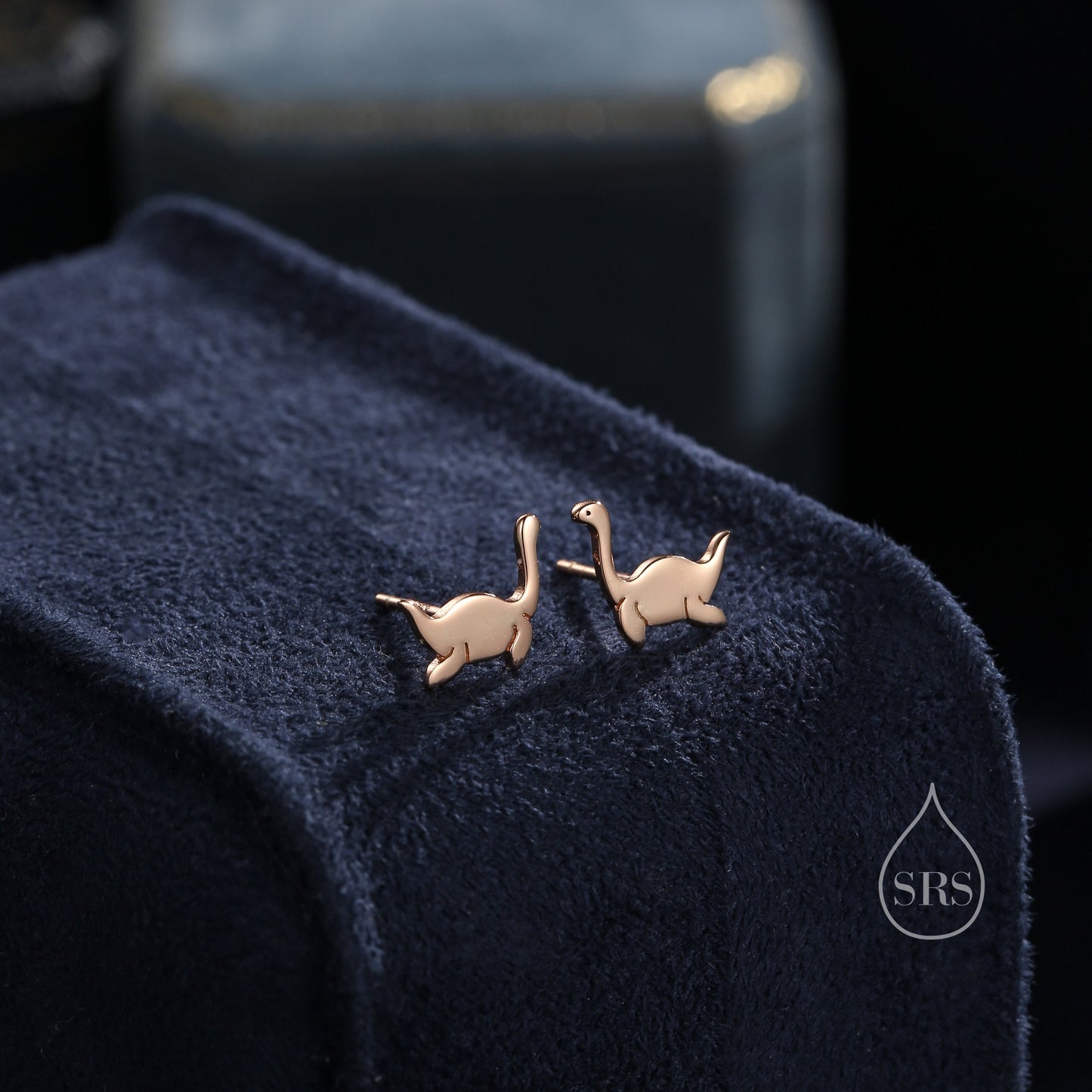 Sterling Silver Plesiosaurus Dinosaur Plesiosaur Stud Earrings, Silver or gold or Rose Gold, Loch Ness Monster Earrings, Nessie Earrings