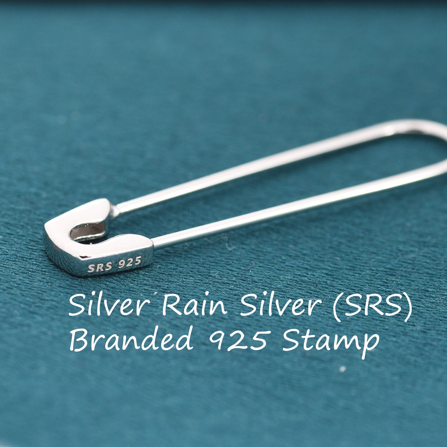 Safety Pin Pull Through Drop Earrings in Sterling Silver, Silver, Gold and Rose Gold, Fun Quirky Punk Rock Jewellery