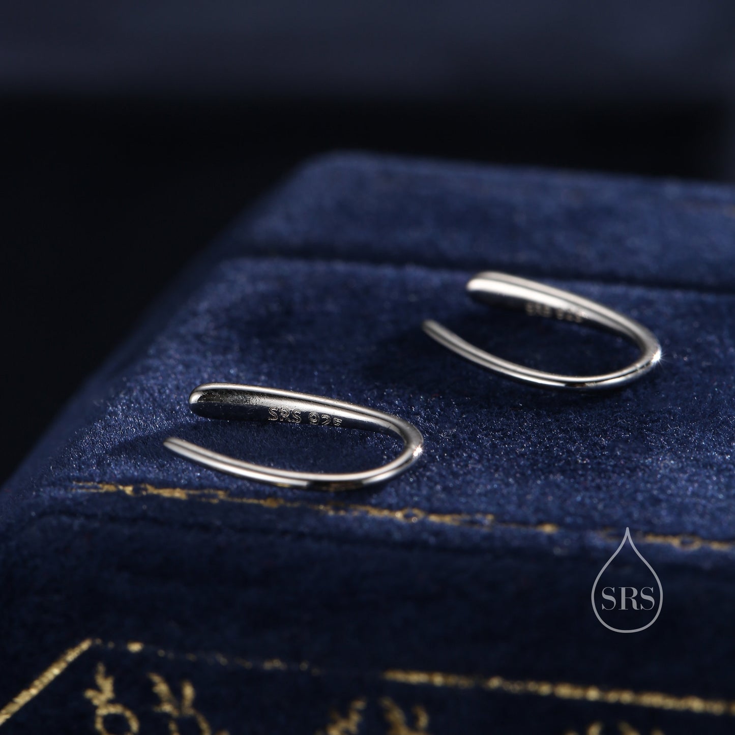 Minimalist Bar Crawler Earrings in Sterling Silver, Silver or Gold or Rose Gold, Minimalist Geometric Earrings, Wave Ear Climbers