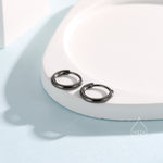 Minimalist Black Huggie Hoop Earrings
