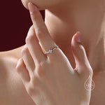 Clear CZ Hydrangea Flower Gemstone Ring